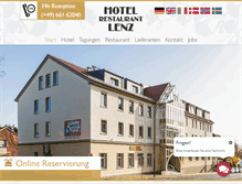 Tablet Screenshot of hotel-lenz.de